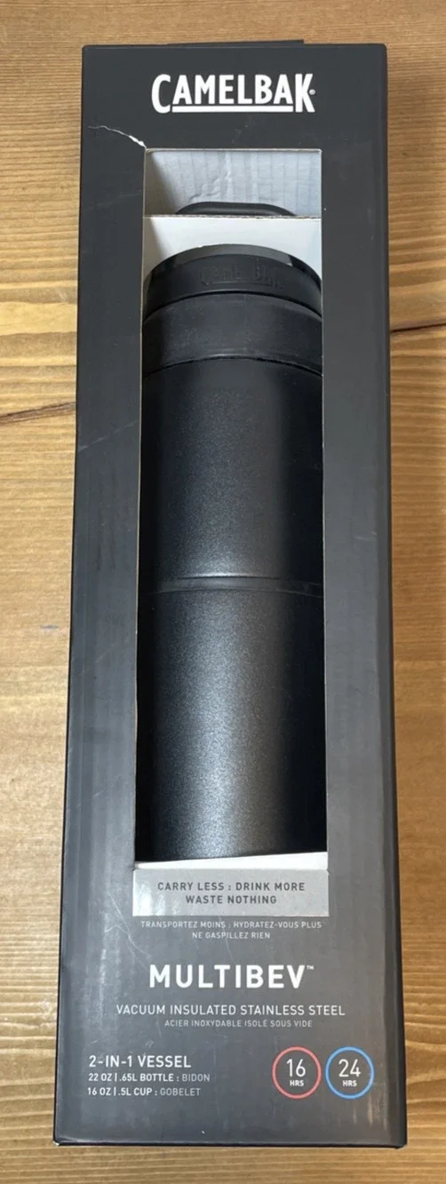 CamelBak 22oz/16oz MultiBev Vacuum Insulated Stainless Steel Water Bottle Black